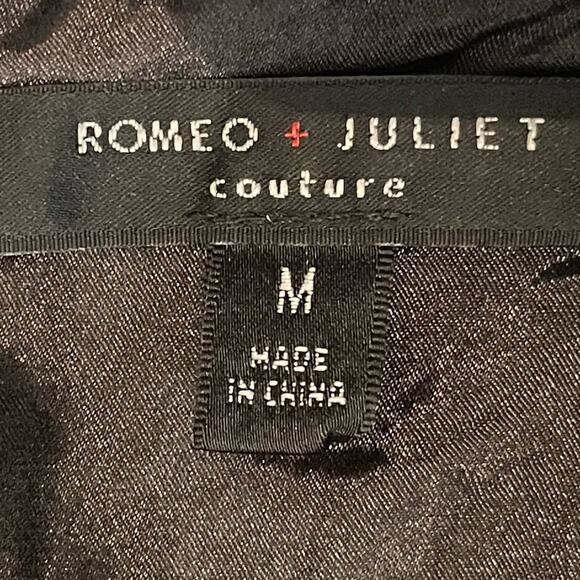 Romeo & Juliet Couture Black Velvet Sequined Y2K  WhimsiGoth Skirt NWOT Size M - Picture 8 of 11